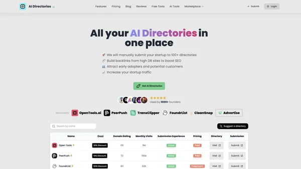 AI Directories screenshot